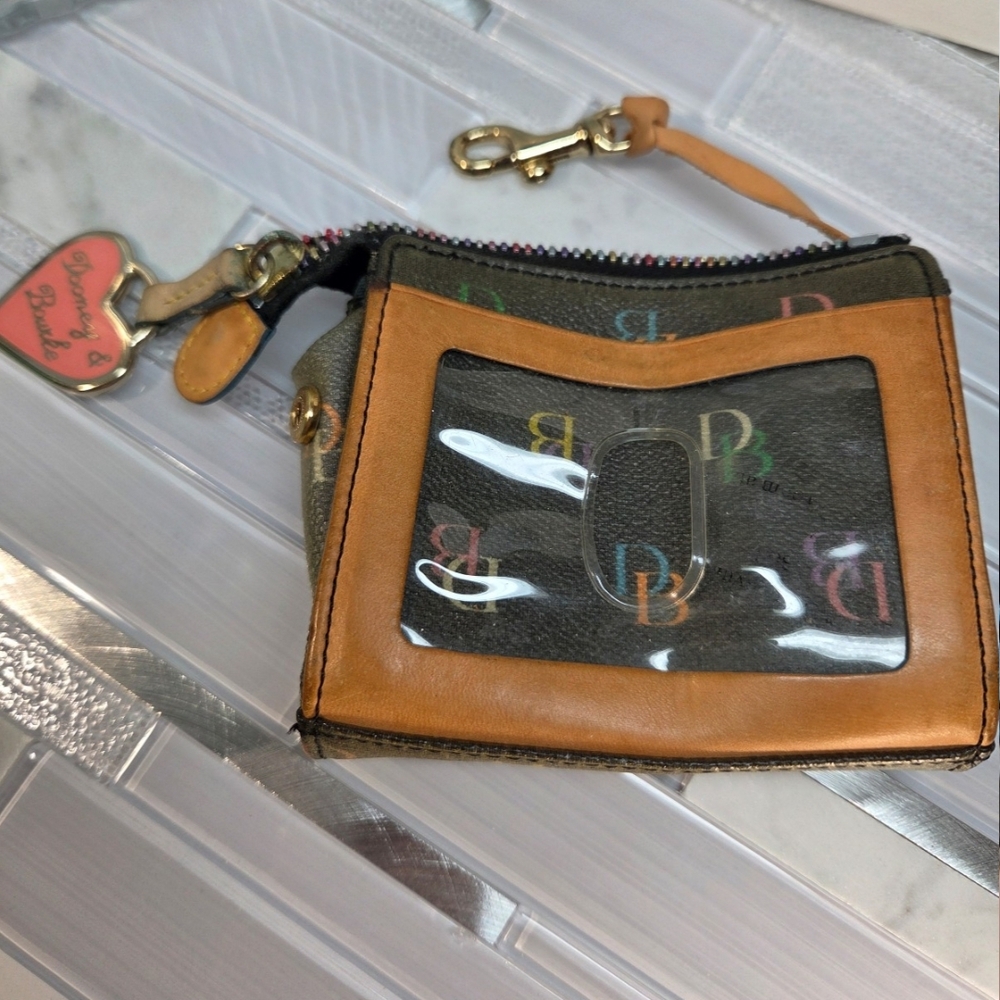 Dooney & Bourke Multicolor Monogram ID Coin Pouch